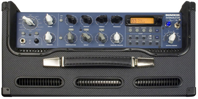 The VT12 has a reconfigurable analog tube circuit path, which allows players to switch between Class A and Class AB-style amp circuits